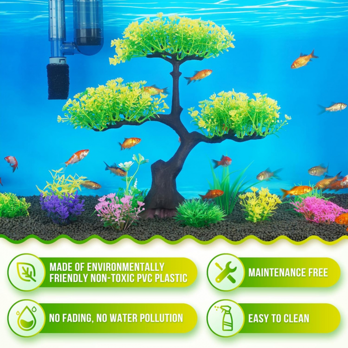 Plante artificiale pentru decor acvariu GALBEN [2]
