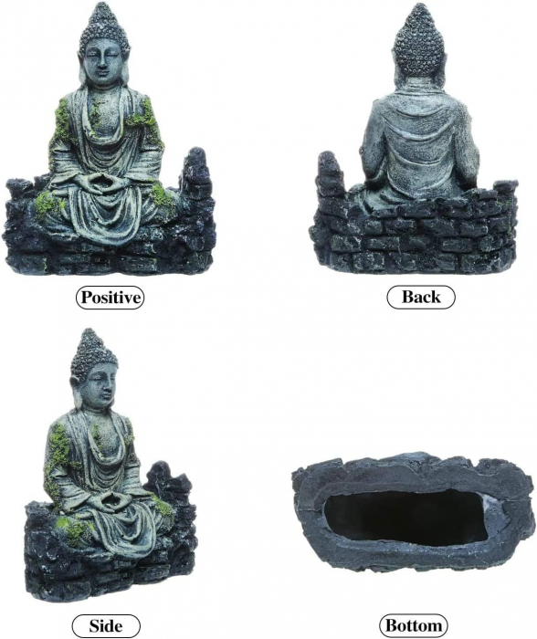 Decoratiune de acvariu 6x13x17 cm, Buda din rasina [5]