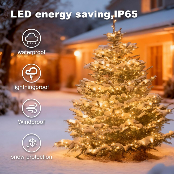 Plasa 3 m cu 480 lumini LED, IP65, 8 moduri iluminare, alimentare retea [3]