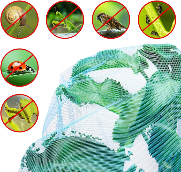 Plasa de protectie a plantelor contra insectelor, set roz 1.5 x 2m, albastru 2 x 2m violet 2.5 x 2m [2]