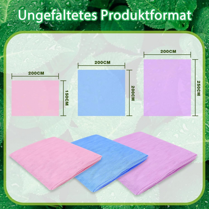 Plasa de protectie a plantelor contra insectelor, set roz 1.5 x 2m, albastru 2 x 2m violet 2.5 x 2m [6]