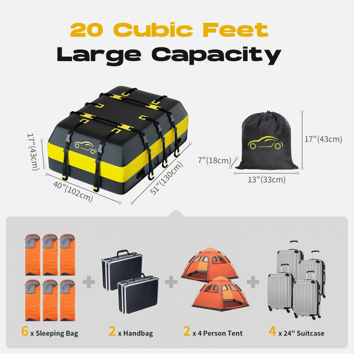 Portbagaj impermeabil pentru plafon auto 570L [3]