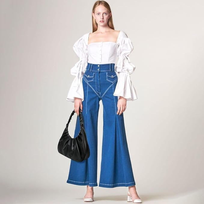 Poseta eleganta de mana neagra din piele PU, cu fermoar [5]
