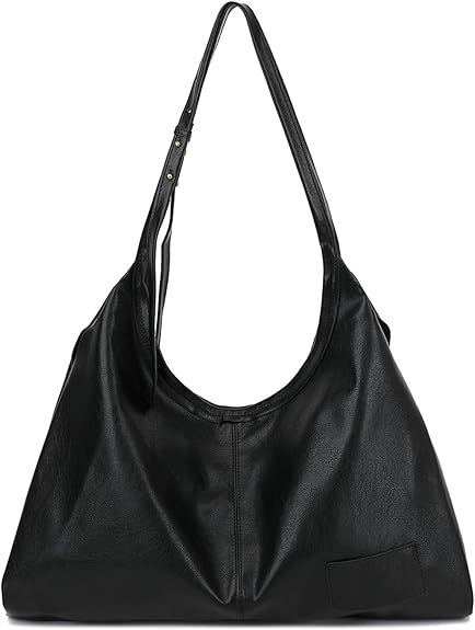 Poseta eleganta de mana neagra din piele PU, cu fermoar si curea detasabila sau ajustabila [1]