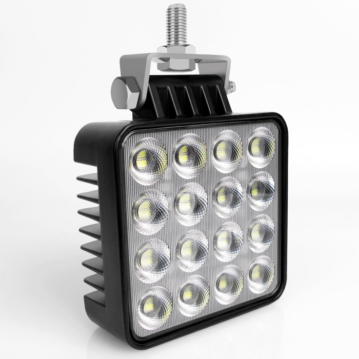 Proiectoare auto suplimentare LED, 6000K, 12/24V, 80W,IP68, 5 moduri lumina-set 2 bucati negru [3]