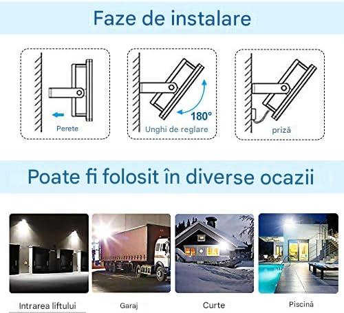 Proiectoare LED 2x30W, 8000Lm, 3000K, impermeabil IP65, negru [3]