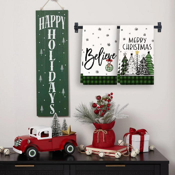 Prosoape de bucatarie 40x60 cm, set 2 bucati, brazi de Craciun [6]