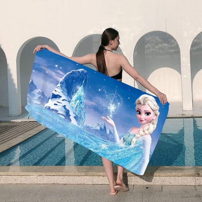 Prosop la plajă din microfibra cu model Frozen 70 x 150 cm [4]