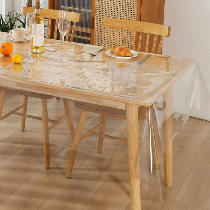 Fata de masa transparenta, impermeabila, 140x270 cm, grosime 0.23 mm, usor adaptabila [5]