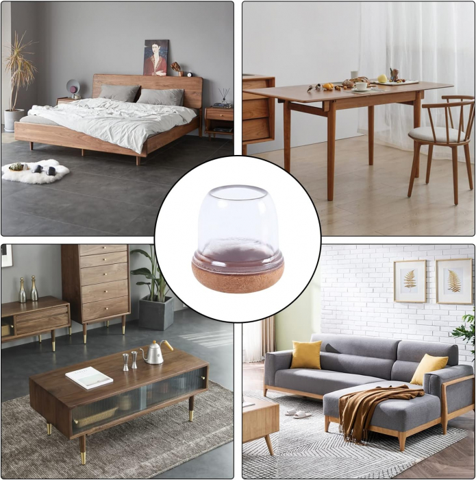 Protectii rotunde pentru picioare scaune, mobila 16-20mm  set 16 bucati [5]