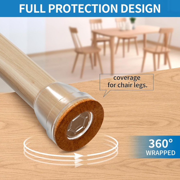 Protectii rotunde pentru picioare scaune, mobila 21-25mm  set 24 bucati [4]