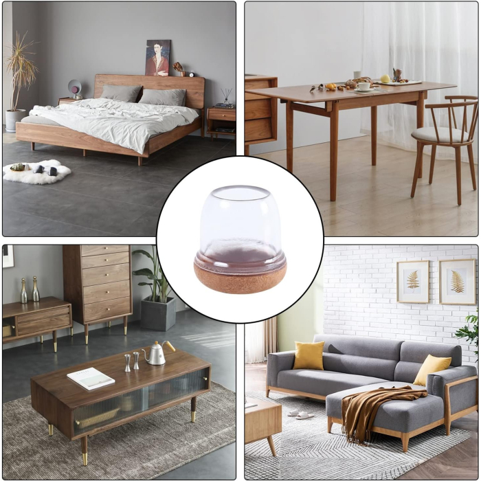 Protectii rotunde pentru picioare scaune, mobila 22-26mm set 24 bucati [6]