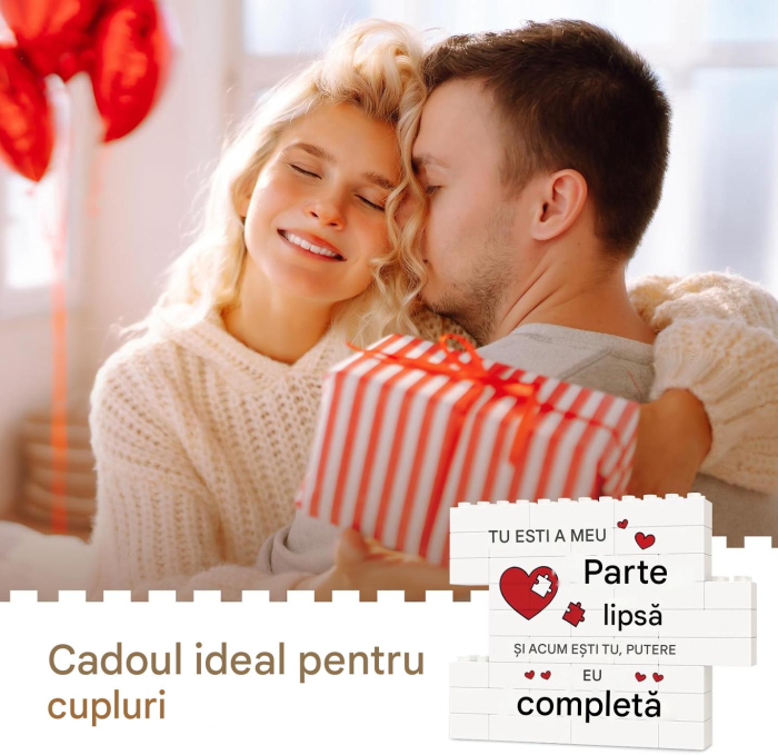 Puzzle usor si distractiv cu 2 fete din 34 elemente de constructie, 13x11x1.6 cm [3]