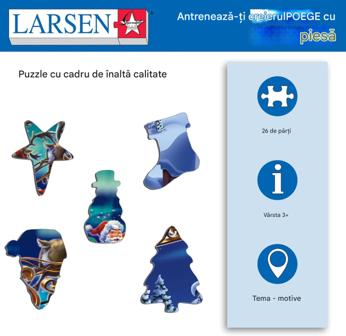 Puzzle distractiv cu Mos Craciun din 26 piese mari [3]