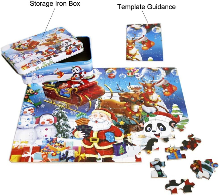 Puzzle distractiv cu Mos Craciun din 100 piese [3]