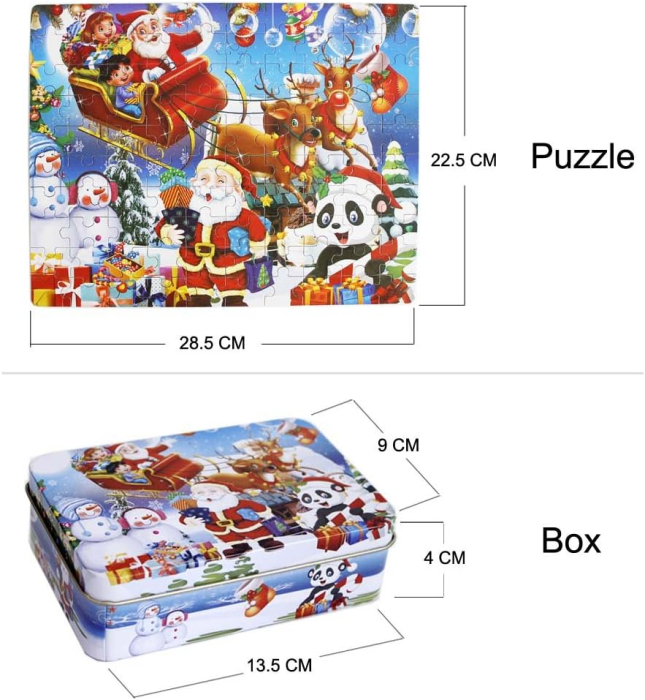 Puzzle distractiv cu Mos Craciun din 100 piese [6]