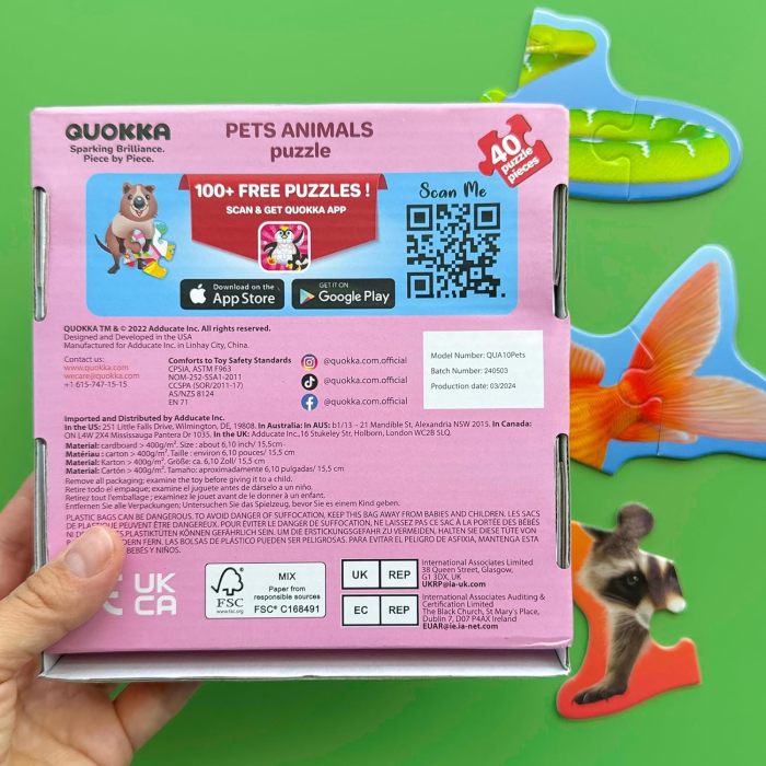 Puzzle-uri cu 3,4,5 piese mari cu animale, set 10 imagini [7]