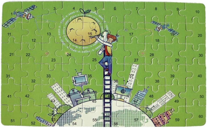 Puzzle distractiv cu Mos Craciun din 60 piese [6]