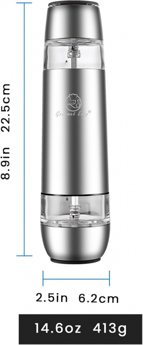Rasnita dubla electrica pentru sare si piper cu incarcare USB [4]