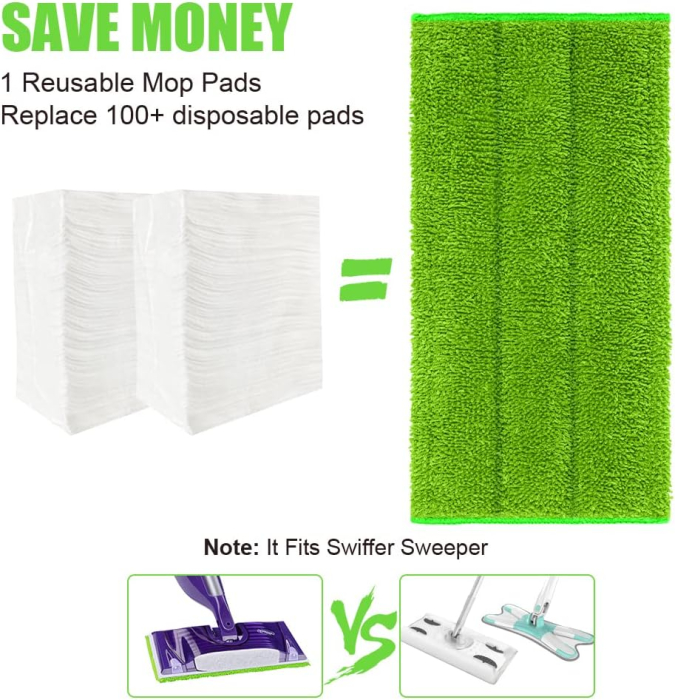 Rezerve mop din microfibra, reutilizabile, lavabile, set 3 bucati [4]