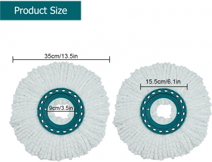 Rezerve mop din microfibra cu sistem cu 2 fibre-set 2 bucati [2]