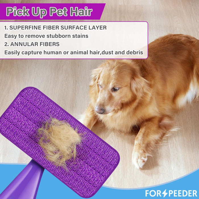 Rezerve mop din microfibra, reutilizabile, lavabile, pentru parchet, ciment, lemn, set 7 bucati [4]