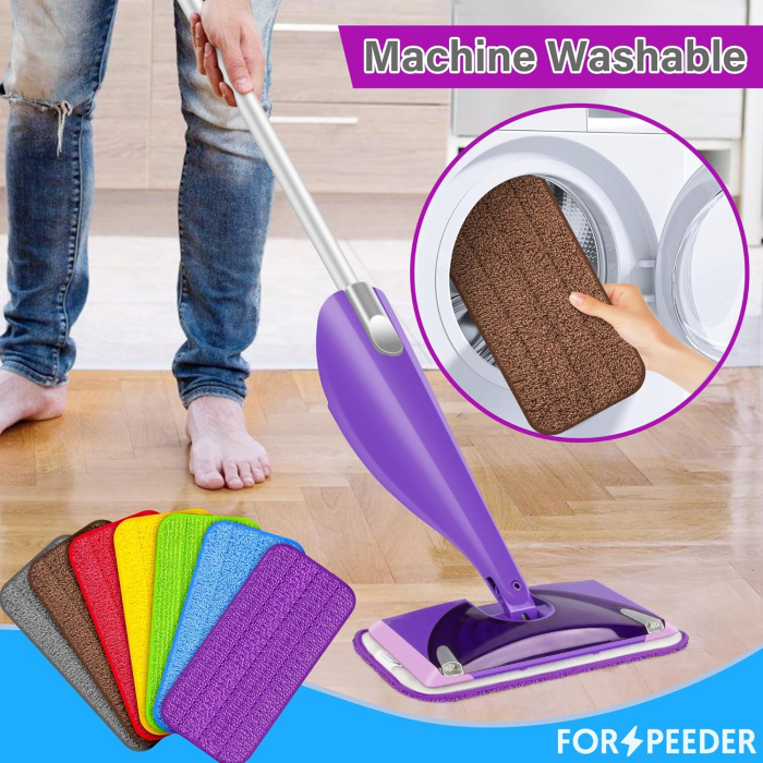 Rezerve mop din microfibra, reutilizabile, lavabile, pentru parchet, ciment, lemn, set 7 bucati [7]