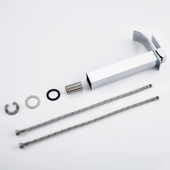Robinet de chiuveta baie crom patrat tip cascada 295mm [9]