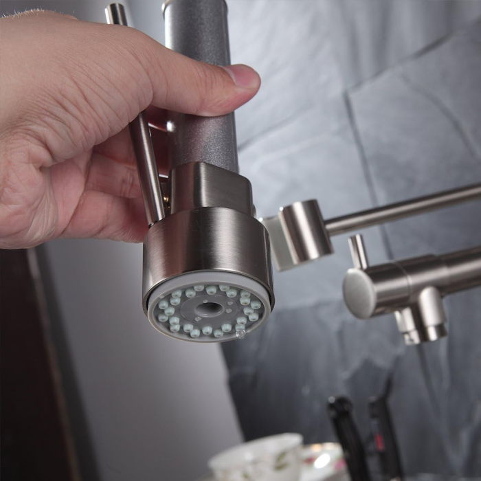 Robinet de chiuveta bucatarie sau baie cu dus si furtun extensibil [4]