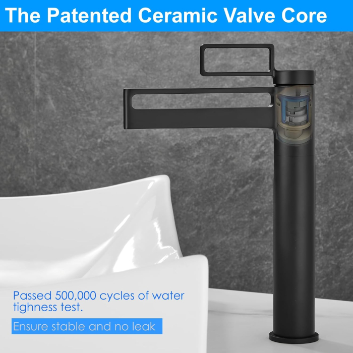 Robinet de chiuveta baie negru, rotund, inaltime 29.5 cm [2]