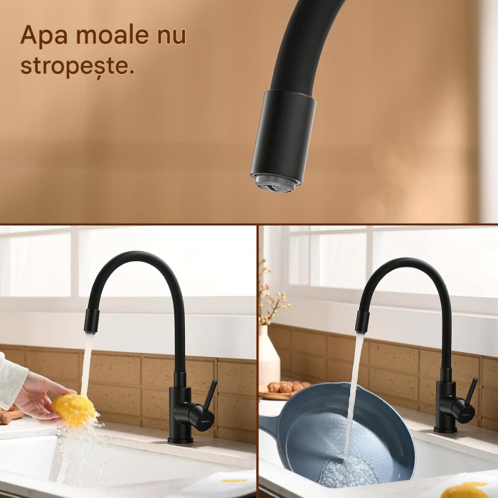 Robinet flexibil 360 de grade pentru bucatarie sau baie, rotund, inaltime 39 cm [9]