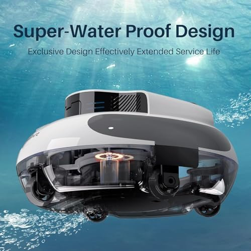 Robot Curățare Piscină Fără Fir, Dual Motor, 5000 mAh, 100 min, IPX8, LED, până la 90 m² [2]