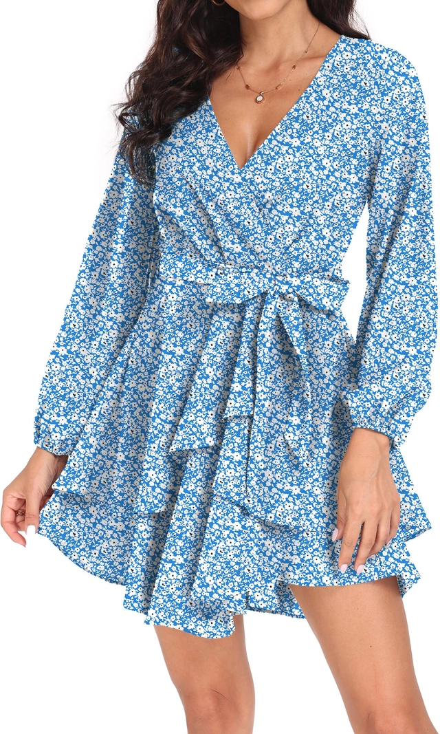 Rochie albastru deschis, deasupra la genunchi, maneci lungi, marimea XL [1]