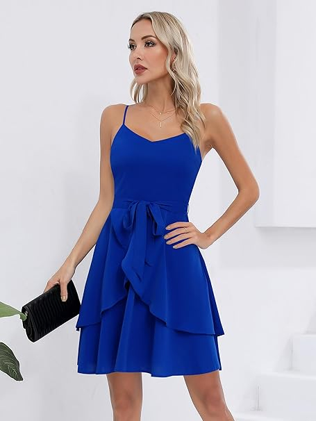 Rochie albastra pe corp, eleganta, cu umerii goi, L [5]