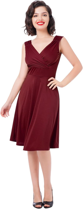 Rochie casual lejera pentru femei, rosie L [3]