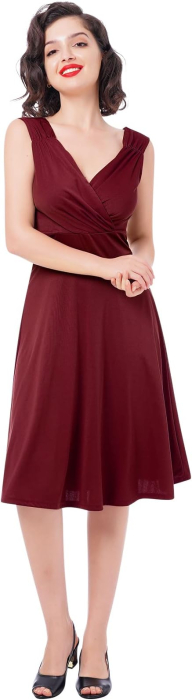 Rochie casual lejera pentru femei, rosie L [4]