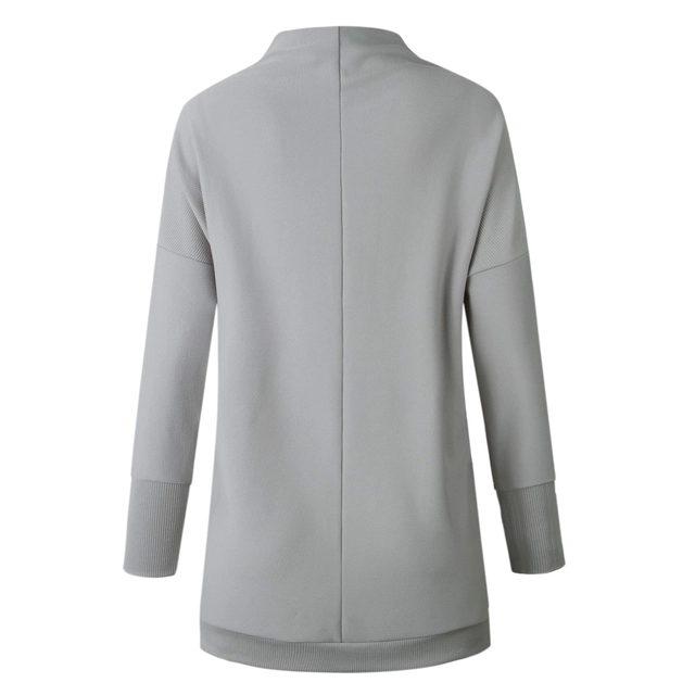 Rochie casual pentru femei deasupra la genunchi, mâneci lungi, gri S [4]