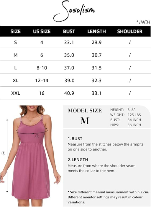 Rochie de noapte lejera, pentru femei, albastru L [7]