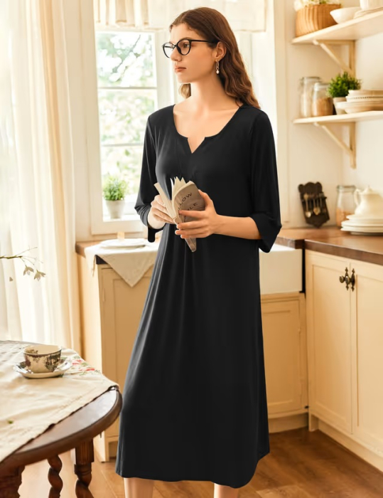 Rochie neagra de noapte, lejera, pentru femei, M [2]