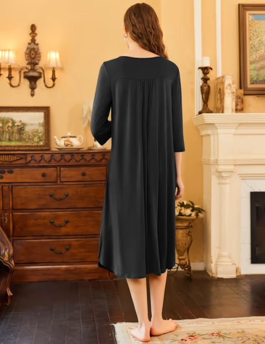 Rochie neagra de noapte, lejera, pentru femei, M [5]