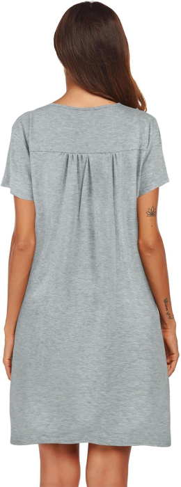 Rochie de noapte lejera, pentru femei, gri L [4]