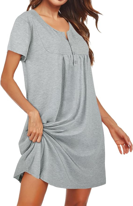 Rochie de noapte lejera, pentru femei, gri L [2]