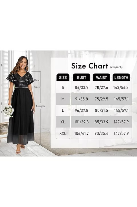 Rochie eleganta de vara,lungime peste genunchi, decolteu in V, fermoar ascuns pe spate, M visinie [4]