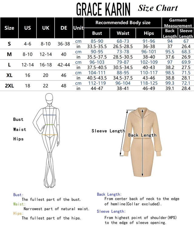 Rochie casual tricotata, deasupra la genunchi, mâneci lungi, mulata, Bej XL [5]