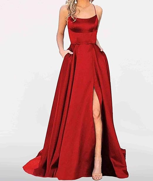 Rochie eleganta lunga din satin, fara maneci, talie supla, neagra XS [2]