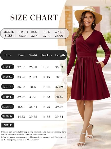 Rochie casual Damă A-Line, Decolteu V Petrecut, L [4]