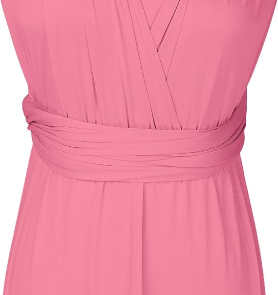 Rochie eleganta lunga peste genunchi, fara mâneci, Roz M [6]