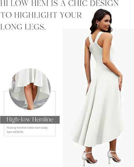 Rochie eleganta lunga peste genunchi, mulata, fara mâneci, Alba L [6]