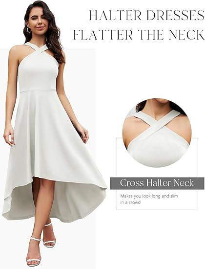 Rochie eleganta lunga peste genunchi, mulata, fara mâneci, Alba L [5]