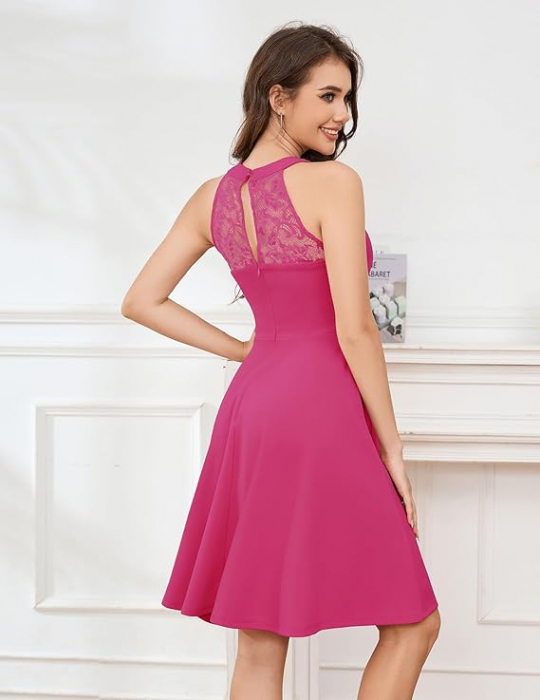 Rochie eleganta lunga peste genunchi, mulata pe corp, fara mâneci Rosie, 3XL [2]